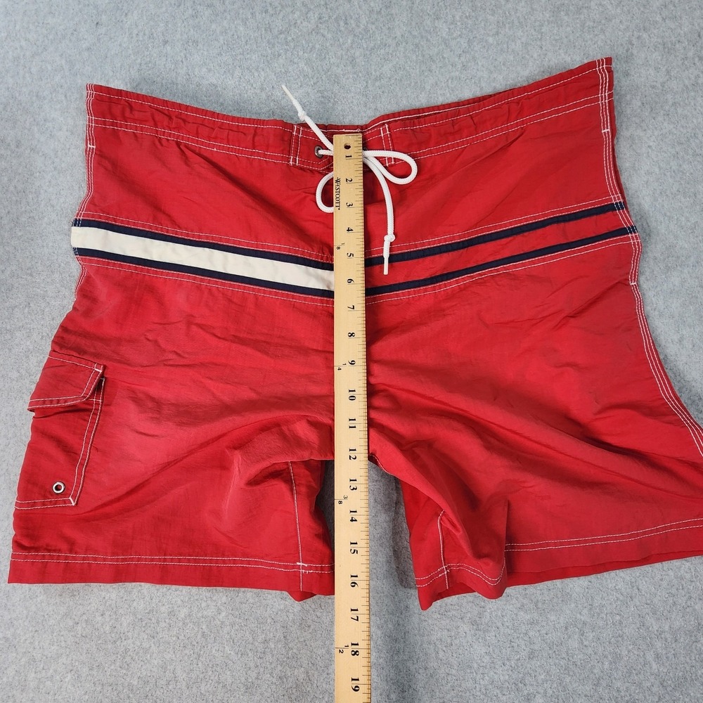 Tommy Hilfiger Flag Shorts Mens L 40x8 Red Board Shorts Swim Trunks Mesh Lined - Picture 6 of 16